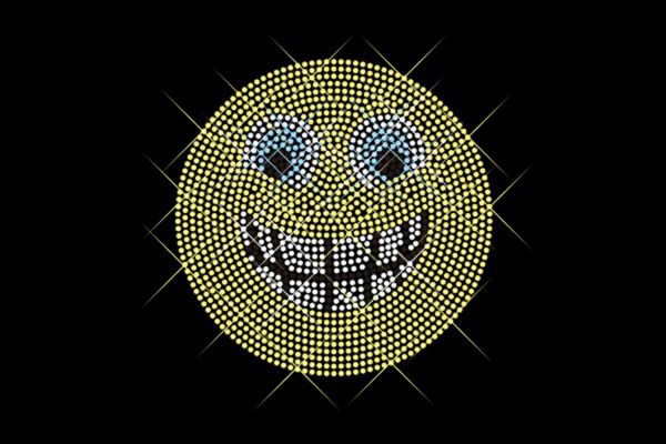 Rhinestone motif "Emoji laughter"