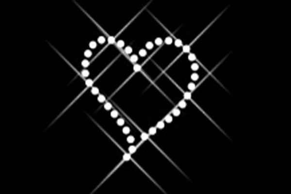 Rhinestone motif "Heart