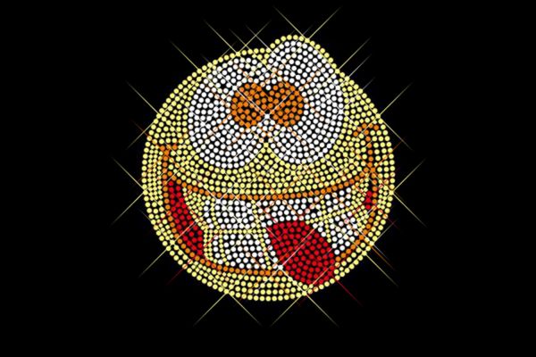 Rhinestone motif "Emoji Chaos