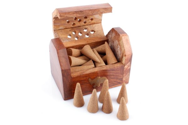 Sheesham wood incense cone box