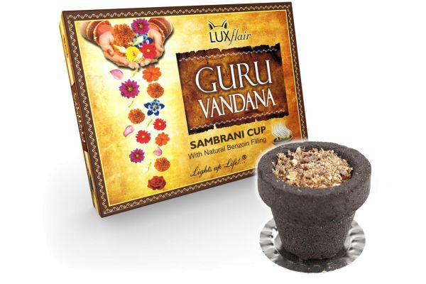 12x pots d'encens remplis de résine de benjoin (Guru Vandana)